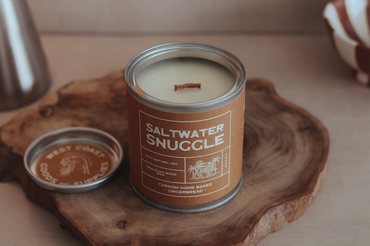Saltwater Snuggle Hand poured Eco-Friendly Soy Candle | Kernowfornia Soul®