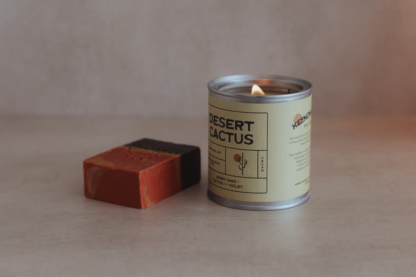 Desert Cactus Hand poured Eco-Friendly Soy Candle | Kernowfornia Soul®