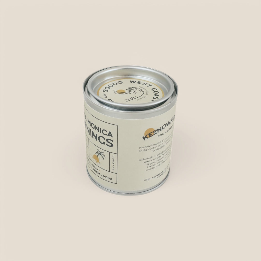 Santa Monica Mornings Hand poured Eco-Friendly Soy Candle | Kernowfornia Soul®